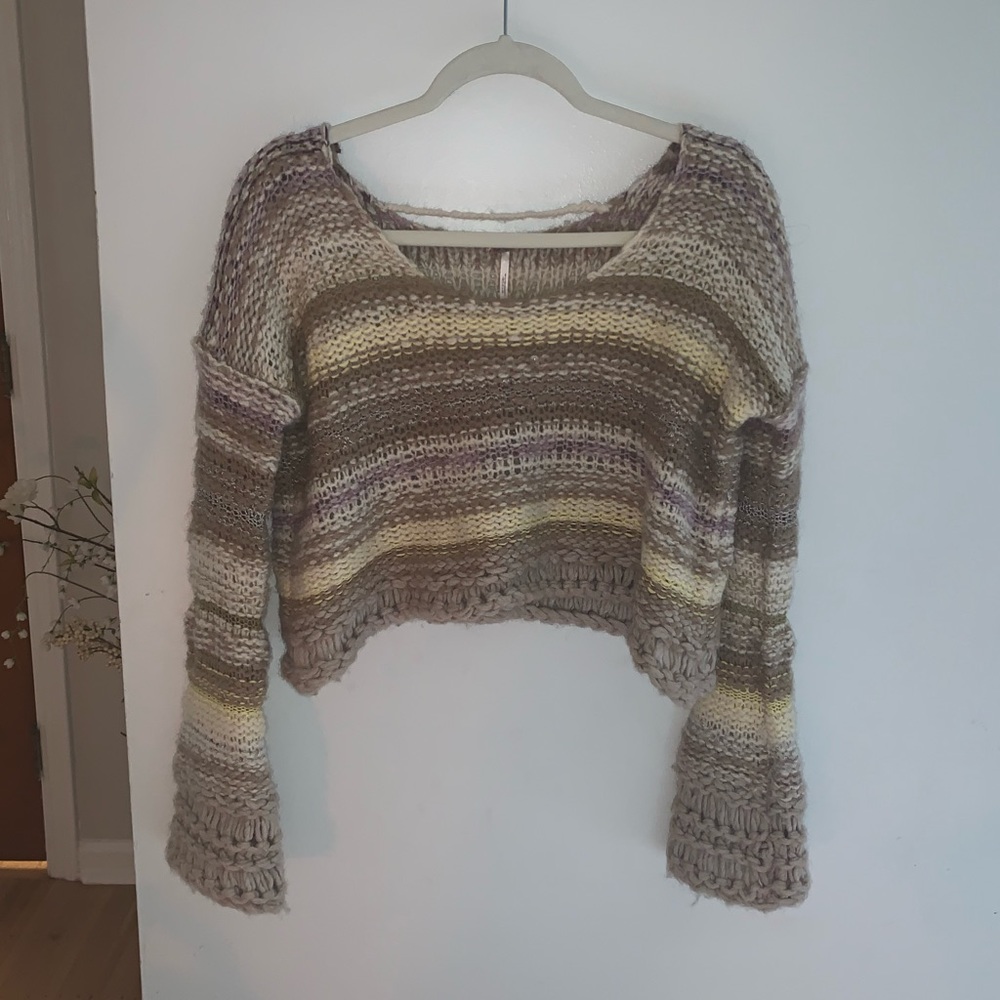 Free People crop chunky sweater